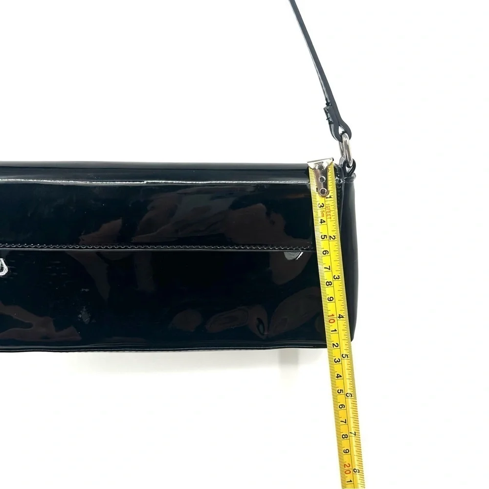 ASOS Design Black Front Flap Magnetic Closure Shoulder Bag - Picture 10 of 10